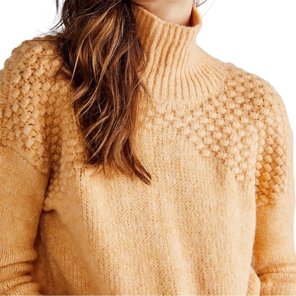 Free People - Bradley Pullover Textured Knit Sweater Tan Sz XS - Picture 3 of 8